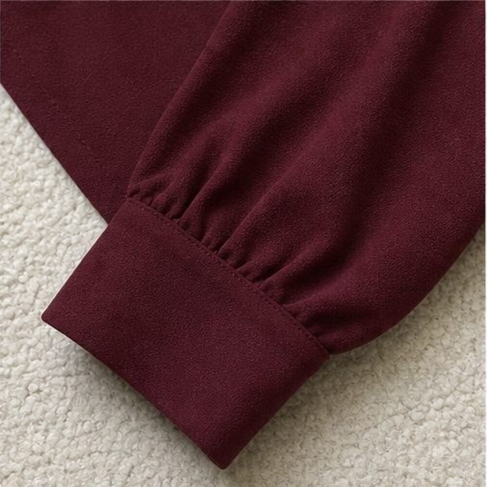 Burgundy Ruffle Blouse - Picture 5 of 6